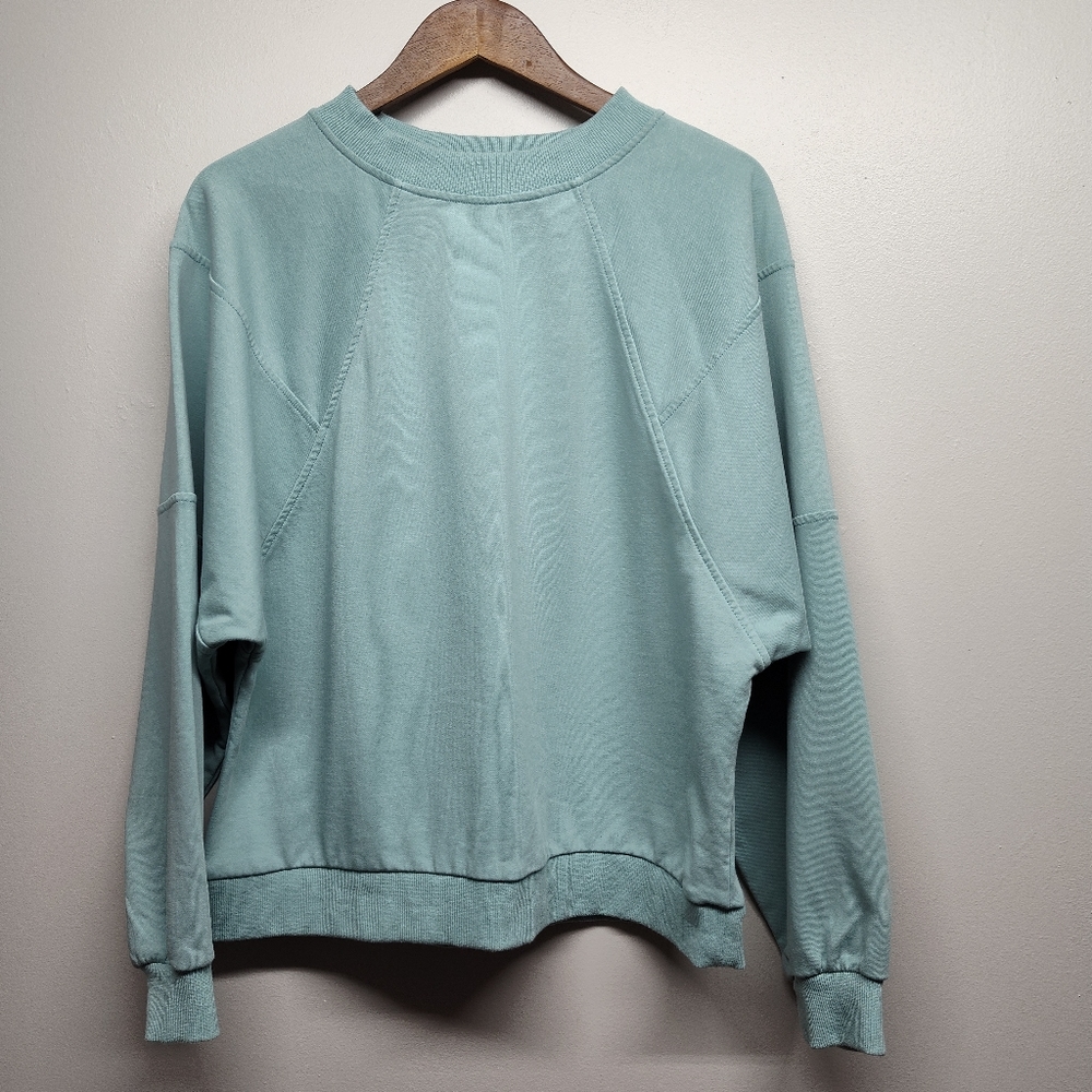 Merokeety Pullover Crew Neck Light Sweater Women Size XL Blue Fall Casual